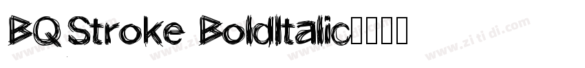 BQStroke BoldItalic字体转换